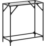  Stolić s prozirnom staklenom površinom 80x35x81 cm čelik | Eponuda.ba