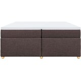  Krevet s oprugama i madracem tamnosmeđi 200x200 cm od tkanine | shoptok.hr