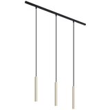 QAZQA Modern railsysteem met 3 hanglampen zwart 1-fase - Slimline Keno Cene