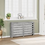 vidaXL Pokrov za radiator siv 149x20x82 cm inženirski les Cene