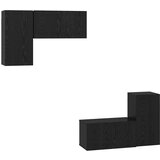 vidaXL Set TV kabineta s polico 4 pcs Črni hrast 60 x 30 x 30 cm | Shoptok.si