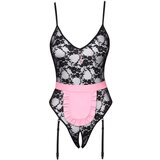 Cottelli - prozirni kostim sobarice (crno-ružičasta) | shoptok.hr