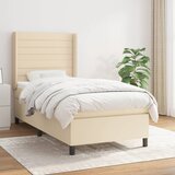 The Living Store Box spring postelja z vzmetnico krem 80x200 cm blago - Box Spring Postelja, (21513869) Cene