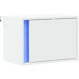 vidaXL Stenska nočna omarica z LED lučkami bela | Shoptok.si