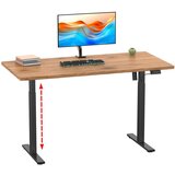 MID.YOU Dvižna Miza E-lona, Barva Hrasta, Črna, 110x80cm | Shoptok.si