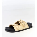  Beige woven clogs with buckles Sameli | Shoptok.si