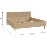 Zandiara Postelja Calasetta, Barva Hrasta, 180x200 | Shoptok.si