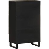  Visoka komoda crna 60 x 33 x 100 cm od masivnog drva manga | Eponuda.ba