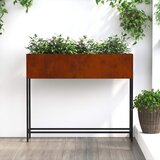  Povišeni Vrtni Planter Rđa 100 x 26 x 82 cm | shoptok.hr