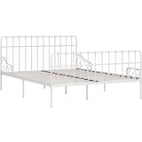  Za krevet s podnicama bijeli metalni 200 x 200 cm | shoptok.hr
