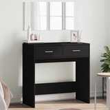 vidaXL Toaletna mizica z ogledalom črna 80x39x80 cm Cene