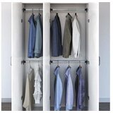  Teleskopska palica za garderobo 4 kosi srebrna 58-100 cm | Shoptok.si