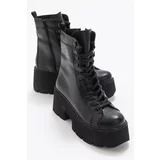 LuviShoes Morton Black Skin Women's Boots