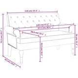  Klupa s naslonom crna 120x62x75,5 cm tkanina | shoptok.hr