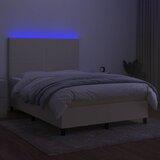  box spring s madracem LED krem 140x200 cm od tkanine | shoptok.hr
