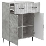  Strani šal Betonsko siva 66 x 34,5 x 89,5 cm Inženirski les, (5000233771) | Shoptok.si