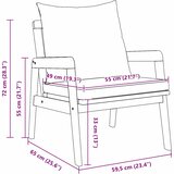  Vrtna stolica 2 Komad Prirodna nafta 65 x 59,5 x 72 cm | shoptok.hr
