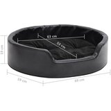  Krevet za pse crni 69 x 59 x 19 cm od pliša i umjetne kože | shoptok.hr
