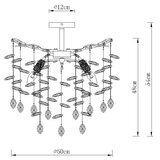 Globo 64138DS - Luster na štapu QUEENA 6xE14/40W/230V srebran | Eponuda.com