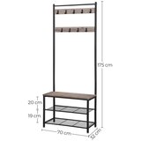  Stalak za kapute NAVOR braon/crna | Eponuda.com