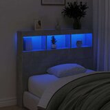 vidaXL Omarica za vzglavje postelje LED betonsko siva 120x17x102 cm | Shoptok.si