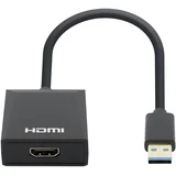 1080p USB-A v HDMI Adapter pretvornik z USB 3.2 Gen 1 Tip A moški v HDMI ženski 1080p@60Hz črna USB 3.0 adapter [1x USB 3.2 gen. 1, (20447711)