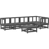  6-dijelna vrtna garnitura siva od masivne borovine | shoptok.hr