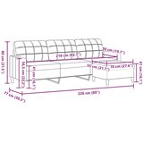  Trosjed s tabureom krem 210 cm od tkanine | Eponuda.ba