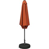  Vrtni Parasol s Podnožjem Pravokutni 2,7 x 2,7 m Poliester Terakota 270 x 270 cm | Shoptok.si
