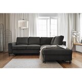 Miuform Temno siva raztegljiva kotna sedežna garnitura iz rebrastega žameta (desni kot) Lofty Lilly – | Shoptok.si