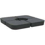 vidaXL Komplet podstavka za senčnik za križna stojala 100 kg PP | Shoptok.si