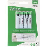 TCBEST punjiva baterija R3 (aaa) 180 mah sa soketom type c + usb a kabal 4 x type c (4 kom) | ePonuda.com