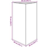  Vrtna sadilica bijela trokutasta 50x43x75 cm čelična | shoptok.hr