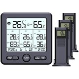 INF Digitalni termometer/higrometer s 3 daljinskimi senzorji Black, (21265159) | Shoptok.si