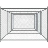  Kavez za pse s vratima sivi 6 x 2 x 1 5 m od pocinčanog čelika | shoptok.hr