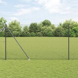 vidaXL Zavarena Žičana Ograda s 7 Šiljastih Stupova SIVA 1.6 x 10 m Čelik Cijene
