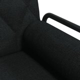  Kauč na razvlačenje s naslonima za ruke crni od tkanine | shoptok.hr