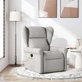vidaXL Masažni naslanjač sivo blago | Shoptok.si