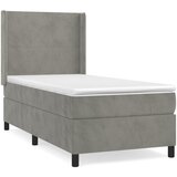 Maison Chic Box spring postelja - Vzmetna postelja z vzmetnico svetlo siv 90x190 cm žamet SL14121, (21907035) Cene