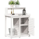  Stol za sadnju s policama bijeli 82,5x50x109,5 cm od borovine | shoptok.hr