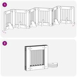  Vrata za pse z stojali 6 pcs Siva Sonoma 60 x 60 cm, (5000232672) | Shoptok.si