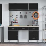  Set radnih ormarića s ladicama s pohranom 8 kom. Crna | shoptok.hr