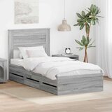  Okvir za krevet Siva Sonoma 90 x 200 cm Inženjersko Drvo - Sivi hrast sonoma 90 x 200 cm | shoptok.hr