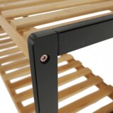 Kondela Stojalo za čevlje, naravna, črna, KONTRE | Shoptok.si