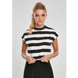 Urban Classics Women's T-shirt Stripe Short Tee black/white Cene