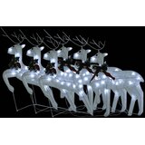  Božićni sobovi 6 kom bijeli 120 LED žarulja | shoptok.hr