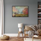  Slika - Claude Monet – Boat on the Seine 60x40 U crnom drvenom okviru | shoptok.hr