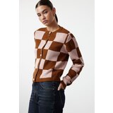 Trendyol Brown Plaid / Checkered Knitwear Cardigan | shoptok.hr