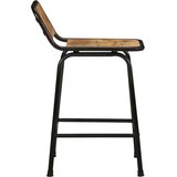 vidaXL Barski stolčki 2 črni 46x35,5x70 cm trden mangov les | Shoptok.si