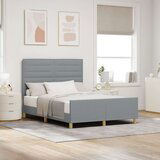 vidaXL Krevet Svjetlosiva Konstruirano drvo 140 x 190 cm Ergonomski | shoptok.hr